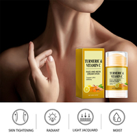 Stick Crème Visage et Cou Personnalisable au Curcuma, Gingembre et Vitamine C – Hydratant, Nourrissant et Raffermissant pour Tous Types de Peau