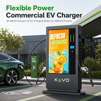 Écran publicitaire personnalisé double pistolet 65 pouces pour chargeur de VE DC 30kW 40kW 60kW 80kW pour l'approvisionnement de projets