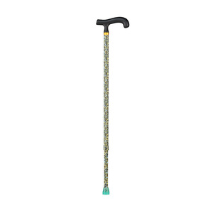 Bastón Ajustable de Aleación de Aluminio Ligero para Personas Mayores con Diseño Impreso y Empuñadura de Plástico - Product Image 1