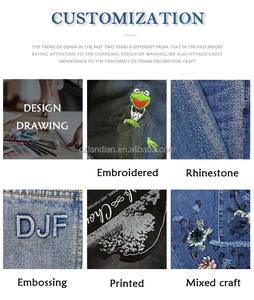 BlueTeam fabrika kırmızı renk yumuşak Denim kumaş sonra Cel malzeme ince sıcak yaz kız Streetwear özel kadın kot - Product Image 6