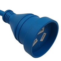 Rallonge électrique australienne 3 broches 10A 250V, câble d'alimentation mâle vers femelle, bleu, robuste