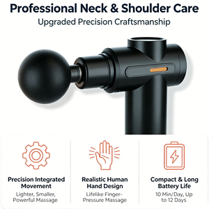 Mini Pistola de Masaje de Percusión para Tejido Profundo con Compresas Frías/Calientes, 6 Niveles de Velocidad, Recargable, Control Remoto Inalámbrico - Product Image 3