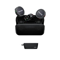 Microphone sans fil Insta360 Mic Pro 32 bits Float, 50 heures d'autonomie, 14 heures de transmission, 12 m de portée, anti-vent et anti-bruit pour caméra d'action