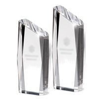 Hypercrafts Personnalisé Étoile Cristal Verre Trophées Award Plaque Vente en gros Pas Cher Blanc Cristal Verre Trophées Crystal Star Awards