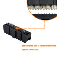 Conector IDC PCB Hembra de 16 Pines, Paso de 2.54mm, Conector de Cable a Placa, UL94V-0, Nylon, Chapado en Oro, para Proyectos Electrónicos DIY