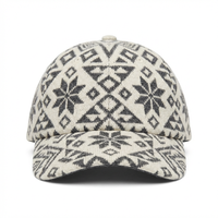 Casquette de baseball rétro en mélange de laine jacquard, bicolore, 6 panneaux, style vintage Oxford, personnalisable avec broderie, unisexe, motif feuille sportif