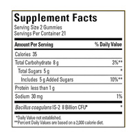 Gummies Probiotiques pour Adultes Recommandées par les Pharmaciens, Force Maximale, 8 Milliards de UFC par Portion, Souches Bacillus Coagulans IS-2