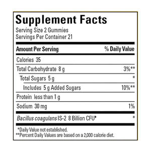 Gomitas Probióticas Recomendadas por Farmacéuticos con Extra Fuerza, 8 Mil Millones de UFC por Porción de Bacillus Coagulans IS 2 Strain - Product Image 2