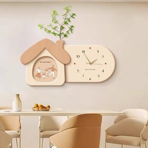 Horloge murale sans cadre, style moderne et épuré, peinture décorative, horloge suspendue pour salle à manger, salon - Product Image 3