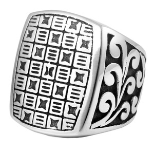 yunnique <b>Titanium</b> Steel Square <b>Ring</b> Men's Geometric Fashion Jewelry Gift 213004 - Product Image 5