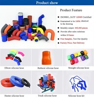 Tuyau en silicone de couleur personnalisée pour l'automobile, tuyau d'admission d'air, tuyau de radiateur, flexible, résistant à la chaleur, tuyau réducteur en silicone droit