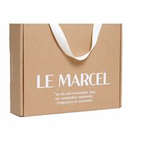 Neues Design Wellpappe Mailer Box Wieder verwendbare Versand box Kleidung Verpackungs box mit Band griffen