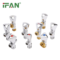 IFAN usine OEM 1/2 pouces vanne d'angle d'arrêt d'eau salle de bain toilette matériaux de plomberie vanne d'angle en laiton forgé sanitaire
