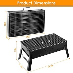 2-4 kişi taşınabilir kömür ızgara katlanır açık kamp yürüyüş piknikler seyahat kömür barbekü barbekü ızgara Mini barbekü raf - Product Image 4
