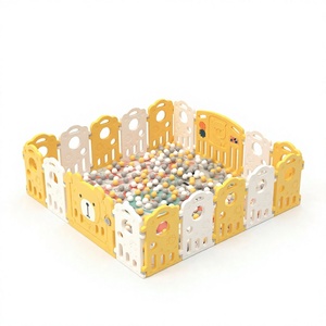 Parc de jeu pliable moderne et personnalisé pour enfants, idéal pour l'hôtellerie, en plastique, clôture sans tapis - Product Image 4