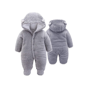 Tutina Invernale Unisex per Neonati Personalizzata dal Produttore, in Pile con Maniche Lunghe e Chiusura a Bottoni - Product Image 3