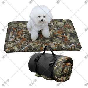 Dog <b>Camping</b> <b>Mat</b> Pine Needle Camouflage Rollable Outdoor Pet Bed for Travel - Product Image 1