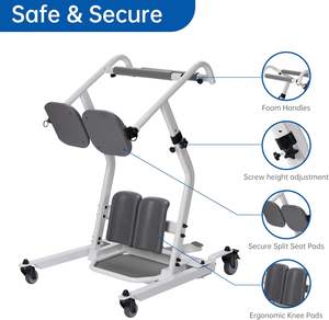 Stand Assist Unidad de transporte de pacientes, asiento seguro, soporte, transferencia y transporte, elevador de transferencia de pacientes para prevención de caídas - Product Image 4