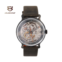 Montres de couple SPARKTIME à mouvement mécanique squelette entièrement ajouré, cadran analogique en cuir, cadeau unique de haute qualité pour les amoureux