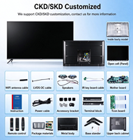 Téléviseur OLED UHD 4K de 75 pouces, Android 1.5+8G, Smart TV 4K, rétroéclairage LED, noir, 120 Hz, utilisation hôtelière