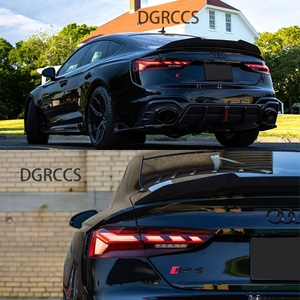 For A5 S5 RS5 B9 Sportback 4Door PSM Style Rear Spoiler Trunk Wing 2016-2023 Carbon Fiber - Product Image 2