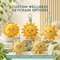 Jouet en peluche personnalisé OEM ODM, animal en peluche, porte-clés, mascotte pour les campagnes de bien-être inspirées des vitamines, cadeau promotionnel