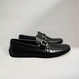 Mocasines de Cuero Casuales de Negocios para Hombre, Negros, con Suela Plana, de Piel Vacuna Suave, Sin Cordones - Product Image 3