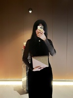 Tas Pesta Berhias Rhinestone untuk Wanita, Tas Selempang Rantai Kristal Berpayet, Tas Kulit PU dan Tas Tangan