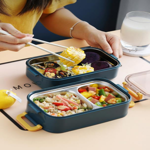 Lonchera Aislada de Doble Capa de Acero Inoxidable 304 Syh1071, Antiadherente, con Asa, para Oficina, Estudiantes y Adultos - Product Image 3