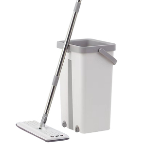 Hot Bán Nhôm Cực Ma Thuật Sợi Nhỏ Lau Phẳng Và Xô Thiết Lập Giá Cả Cạnh Tranh Cleaner Công Cụ Tay Miễn Phí - Product Image 1