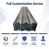Lámina de Techo Corrugada Galvanizada con Recubrimiento de Color Q195 Z30-Z40 para Construcción de Edificios con Corte y Doblado