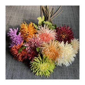 Usine de fleurs artificielles Meiyu Craft, chrysanthème à griffes de dragon en soie, 30 cm-100 cm, décoration intérieure, décoration de mariage - Product Image 5