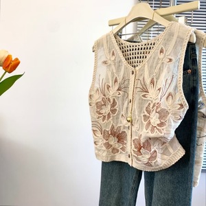 <span class=keywords><strong>Chaleco</strong></span> de <span class=keywords><strong>Mujer</strong></span> sin Espalda, <span class=keywords><strong>Calado</strong></span>, con Diseño de Bordado Jacquard Retro - Product Image 2