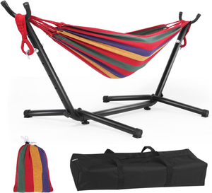 <span class=keywords><strong>Hamaca</strong></span> con soporte con bolsa de transporte portátil <span class=keywords><strong>Hamaca</strong></span> para adultos para interior, exterior, Patio, cubierta, patio, <span class=keywords><strong>Playa</strong></span> (rojo) - Product Image 1