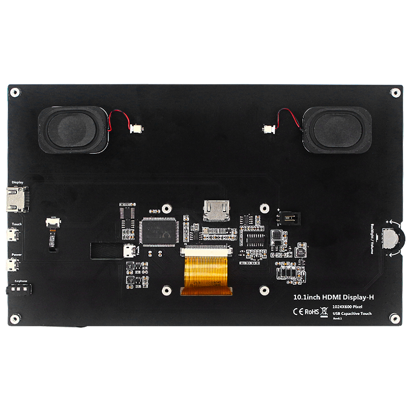 10.1インチIPS 1024x600ディスプレイスピーカーとホルダー付き