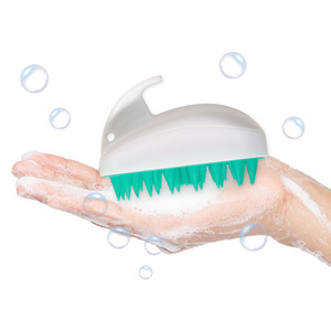 Wanmei Scalp Massage Hair <b>Brush</b> ABS TPR Green Adult Shower <b>Shampoo</b> Cleaner For Home Use - Product Image 4