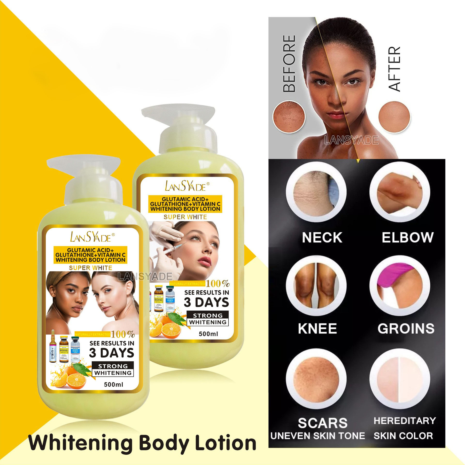 African Body Lotion with Double Glutathione