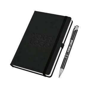 Agenda/Diario 2026 Personalizada con Logotipo, Tapa Dura de Cuero PU, Formato A5, con Portaplumas - Product Image 1