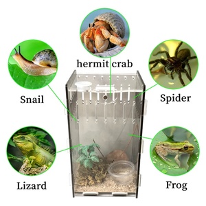 Large Size Transparent Black Acrylic <strong>Reptile</strong> <strong>Case</strong> Clear Black Tarantula Enclosure Tank for Insect Spiders Crickets Snails - Product Image 6