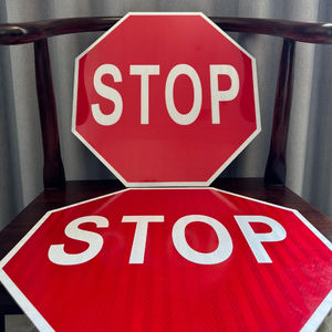 إشارات السلامة المرورية المخصصة 24 × 24 بوصة لافتة تحذير ألمنيوم/لوح معدني لافتات طرق ذات صفائح عاكسة عالية - Product Image 5