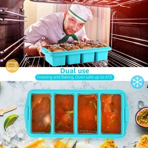Grand plateau en silicone avec couvercle, moule à glaçons carré de 5 cm sans BPA, flexible et facile à démouler pour whisky et café - Product Image 5