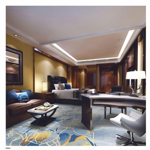 Tapis de couloir d'hôtel commercial, tapis de sol en laine et nylon robuste antidérapant de qualité hôtelière, revêtement mural à mur, Foshan - Product Image 4