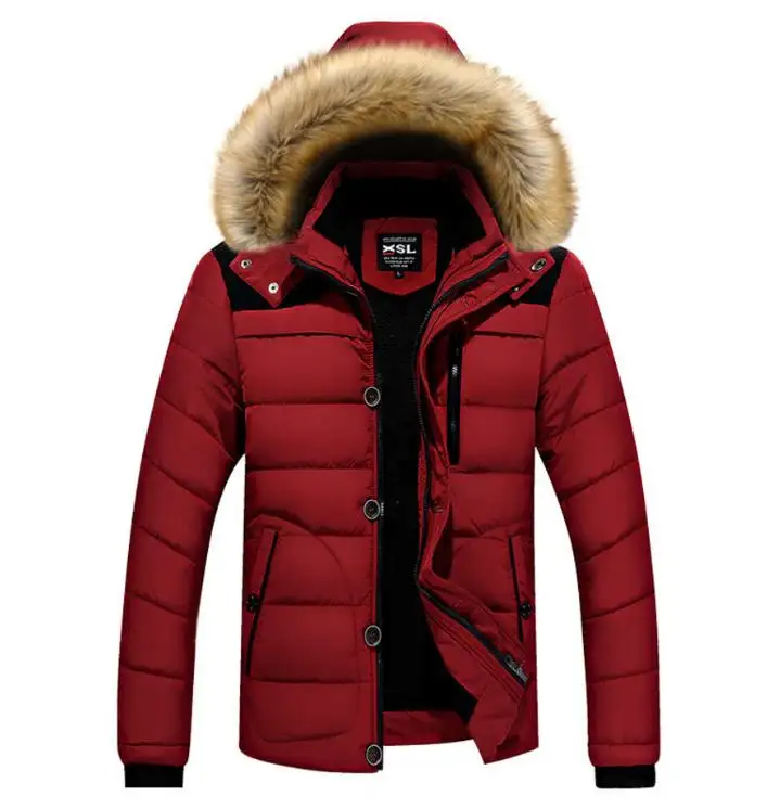 厚手の暖かい男性用冬用ジャケットOEM高品質ジッパーウィンターコート