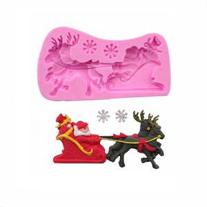 Offre Spéciale Père Noël Noël Série Outil de Décoration De Gâteau Fondant Silicone <span class=keywords><strong>Moule</strong></span> - Product Image 1