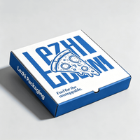 Boîte à pizza en kraft blanc de haute qualité personnalisée, réutilisable, biodégradable, avec votre logo