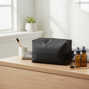 Borsa da toilette in poliestere riciclato Livorno prodotto Merchandising ecologico - Product Image 3