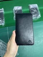 Cargador Portátil con Batería de Polímero de Litio de 8000 mAh, Tarjetero de Cuero PU, Cartera con Carga Inalámbrica para Teléfono, con Micro USB