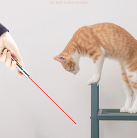 Jouet pour chat interactif à recharge USB Pointeur laser avec 5 modèles longue portée et 3 modes de formation Chaser Dog Toy