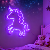 Enseigne au néon personnalisée à intensité variable - Alimentée par USB/batterie Décoration de chambre d'enfant, Lumière LED personnalisée et sécurisée pour la maison et la crèche
