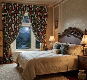 Designer Cubism Abstract Floral Window <b>Curtains</b> Dense Floral Panel 70% Light Blocking Premium Printed Fabric Drapes <b>for</b> Office - Product Image 3